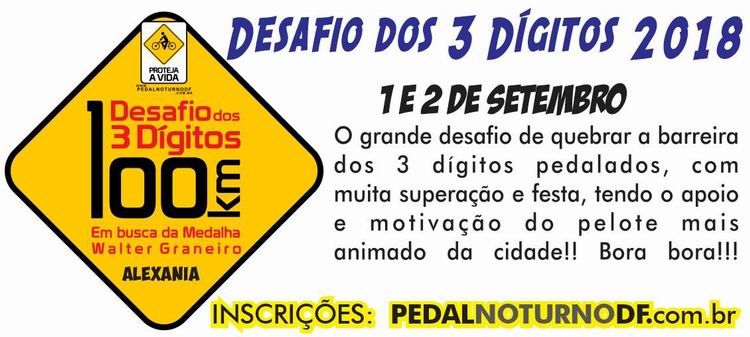 Desafio dos 3 dígitos PNDF - Pedal Noturno DF